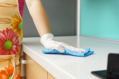 Fresh spill stain removal in The Hale on a household surface