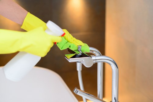 Deep carpet extraction in a high-traffic hallway for restored freshness