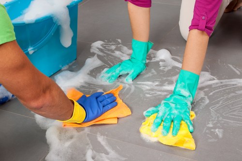 Example of carpet cleaning in a modern property