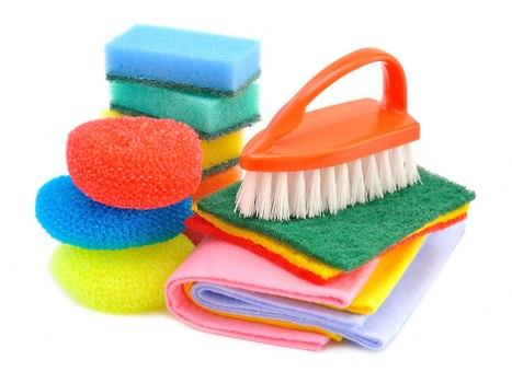 Community recycling and charity donation partnership materials arranged for reuse