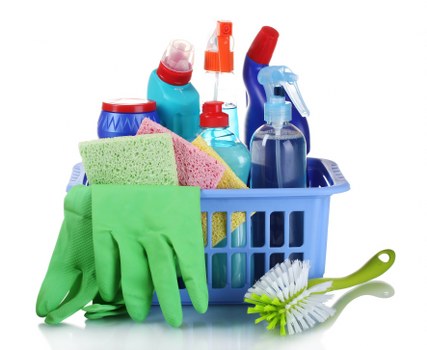 Hot water extraction equipment cleaning a carpet